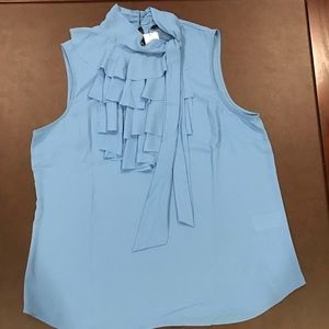 Banana Republic ruffled tie-neck blouse